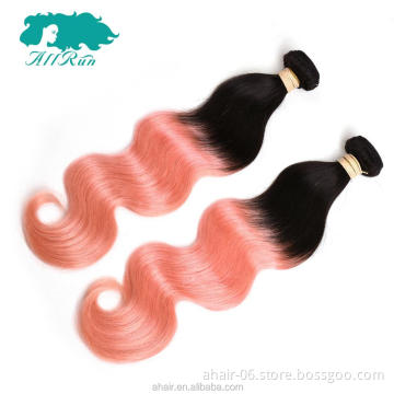 10"-26"cheap rose gold ombre body wave hair extensions black women